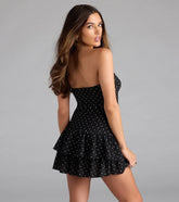 Classic Cutie Polka Dot Ruffled Knit Romper